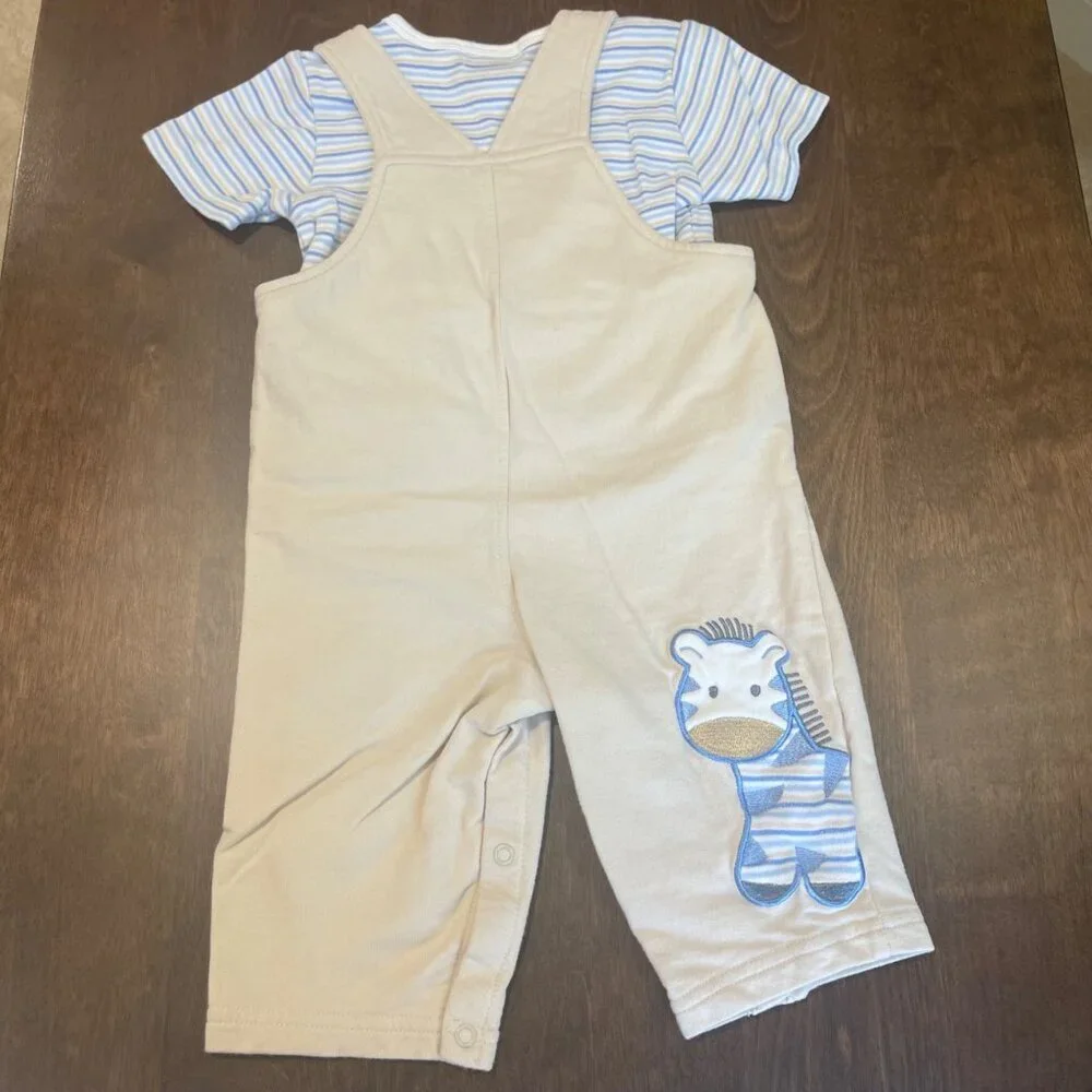 Vintage First Moments Layette Jungle‎ Outfit Size 6-9M Embroidered Animals Knit